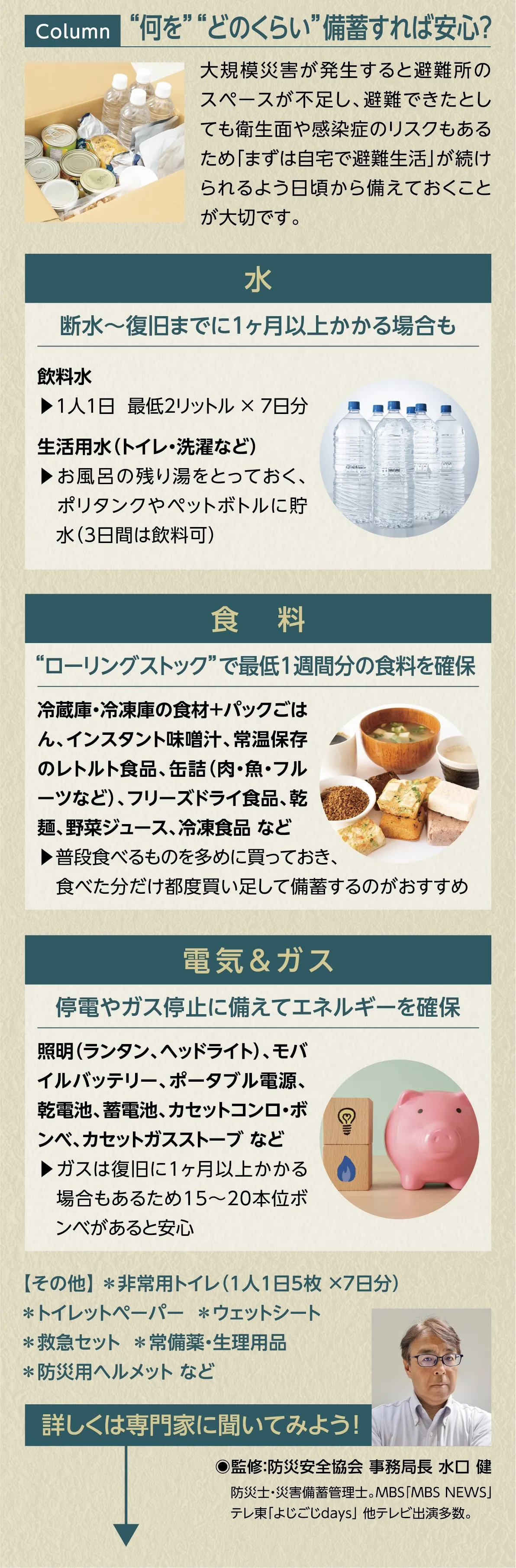 [Column]"何を"”どれくらい”備蓄すれば安心？