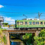 江ノ電が走る街並み